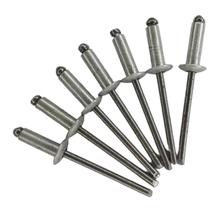 Rebite pop de repuxo de alumínio natural 412 4x12mm com 100 pçs
