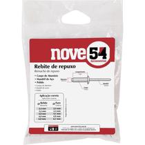 Rebite Repuxo De Alumínio 4,0x8,0mm Mandril Aço Com 100 Peça Rebite Repuxo De Alumínio 4,0x8,0mm Mandril Aço Com 100 Peça