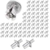 Rebites fixadores grampos em aluminio 7mm - kit 100 peças