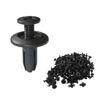 Rebites Plásticos Pretos De 6mm 50pcs Acessórios Para Interior De Carro Clipe De Pressão Para