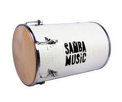 Rebolo 50x12'' de madeira com pele animal - phx samba music