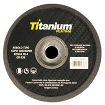 Rebolo Cônico Abrasivo M14 para Desbaste GR 36 Titanium Rebolo Cônico Abrasivo M14 para Desbaste GR 36 Titanium