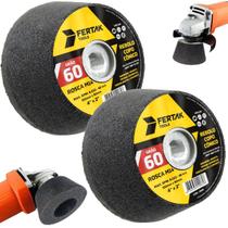 Rebolo Copo Cônico 100X50 Grão 60 Desbaste Lixa 02 Un