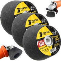 Rebolo Copo Cônico 100X50 Grão 60 Desbaste Lixa 03 Un