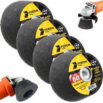 Rebolo Copo Cônico 100X50 Grão 60 Desbaste Lixa 04 Un