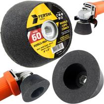 Rebolo Copo Cônico 100X50 Grão 60 Desbaste Lixa