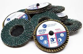 Rebolo de disco de aba Benchmark Abrasives 3 polegadas 36 Grit