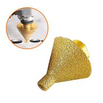 Rebolo e Ponta Abrasiva Cônica 38mm Diamantado Rosca M14 para Porcelanato Mármore Granito