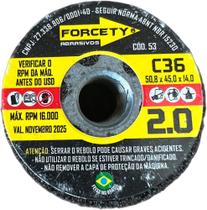 Rebolo Reto 2 Polegadas Grão 36 Para Desbaste Em Porcelanato Mármore Granito Furo De Válvula Cuba