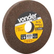 Rebolo Reto 6 X 3/4 Grão 46 Marrom Plus Vonder