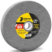 Rebolo Reto Pedra Esmeril Uso Geral 6X3/4 Grão 60 Com Bucha