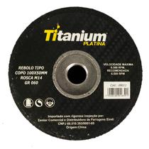 Rebolo Tipo Copo Cônico 100x50mm Rosca M14 Gr 060 Titanium