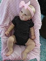 Reborn Baby Doll Anano, menina de 50 cm, com roupas e acessórios.