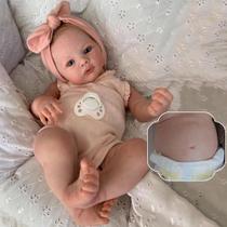 Reborn Baby Doll RXDOLL Meadow 48 cm de vinil de corpo inteiro para meninas