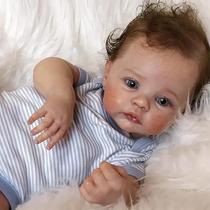 Reborn Baby Doll SCOM Lifelike Boy 45 cm com pele realista