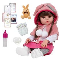 Reborn Baby Presente Acessórios Coelinha Fofa Vinil Realista Reborn Baby Presente Acessórios Coelinha Fofa Vinil Realista