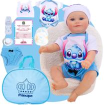 Reborn Bebê Boneco Menino Meddie Corpo Em Silicone Pode Dar Banho Bolsa de Maternidade