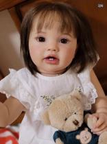 Reborn Doll Angelbaby Big Realistic Bebê de 60 cm com dentes