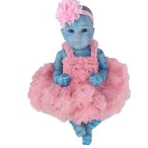 Reborn Doll Baby Girl de 18 polegadas com vestido rosa de vinil macio