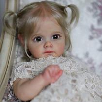 Reborn Doll sqtc Lifelike Girl de 22 polegadas com vinil de corpo inteiro