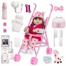 Reborn Girafa Corpo de Silicone Enxoval 23 Itens