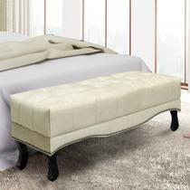 Recamier 1,40m com Capitonê em Tecido Veludo Vicenza Cor:Bege Recamier 1,40m com Capitonê em Tecido Veludo Vicenza Cor:Bege
