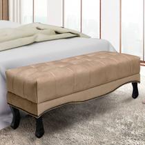 Recamier 1,40m com Pés Acabamento Luxo Tecido Suede Vicenza Cor:Bege Recamier 1,40m com Pés Acabamento Luxo Tecido Suede Vicenza Cor:Bege