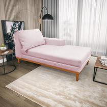 Recamier 165cm material sintético Almeria Maranata Estofados Rosa Bebê