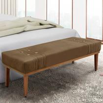 Recamier 1,95m com Base Madeira Maciça Tecido Suede Gênova Cor:Caramelo Recamier 1,95m com Base Madeira Maciça Tecido Suede Gênova Cor:Caramelo
