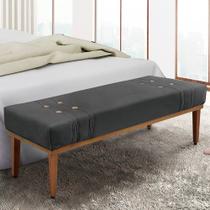Recamier 1,95m com Base Madeira Maciça Tecido Suede Gênova Cor:Cinza Recamier 1,95m com Base Madeira Maciça Tecido Suede Gênova Cor:Cinza