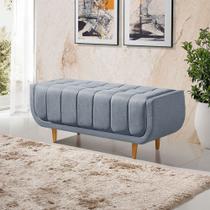 Recamier Alemanha 1,30M com Base Madeira Linho Sofatec