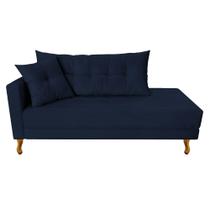 Recamier Azura 140 cm com Almofada Lado Direito Suede - ADJ Decor