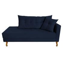 Recamier Azura 185cm com Almofada Lado Esquerdo Suede - Amarena Móveis
