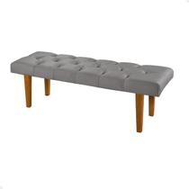 Recamier Banco Puff Para Quarto 90 cm Solteiro Sala Cama Box Decorativo Pés de Madeira Tecido Veludo