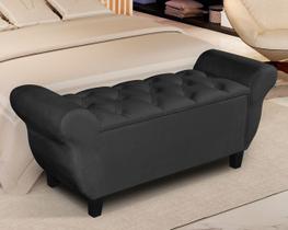 Recamier Baú Ana 130 cm Sapateira Quarto Puff Closet Nicho Organizador Cama Decoração Banco Elegante Brinquedo Calçadeira Roupas Enxoval