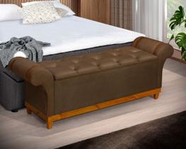 Recamier Baú Atenas 150 cm Sapateira Quarto Puff Closet Nicho Organizador Cama Decoração Elegante Brinquedo Calçadeira Roupas Enxoval