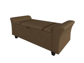 Recamier Baú Banco 120cm Moderno Cama Solteiro E casal Premium Sapateira Estofado Organizador Design Elegante E Sofisticado Recamier Baú Banco 120cm Moderno Cama Solteiro E casal Premium Sapateira Estofado Organizador Design Elegante E Sofisticado