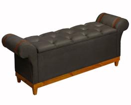 Recamier Baú Banco Divã Luxo Atenas 1,50m Para Quarto E Sala Moderno Closet Sapateira