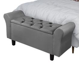 Recamier Baú Banco Divã Moderno Lara 1,30m Para Sala Quarto Sapateira Retro Recamier Baú Banco Divã Moderno Lara 1,30m Para Sala Quarto Sapateira Retro