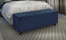 Recamier Baú Barcelona 130cm Para Cama Casal Sala Sapateira