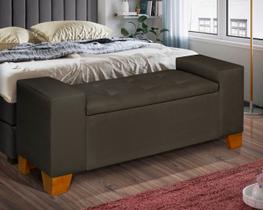 Recamier Baú Berlin 150 cm Sapateira Quarto Puff Closet Nicho Organizador Cama Decoração Banco Elegante Brinquedo Calçadeira Roupas Enxoval