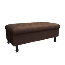 Recamier Bau Bia 80cm Suede Marrom - Bandiera Decor