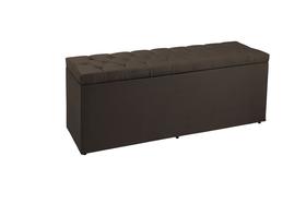 Recamier Baú Calçadeira Cama Casal Box 140cm Madrid Suede Marrom Canon Moveis - Dal Poz