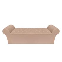 Recamier Baú Calçadeira Chaise Quarto Solteiro 90cm Barcelona