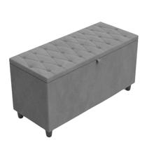 Recamier Baú Calçadeira Estofado Solteiro Roma 80cm + Cores