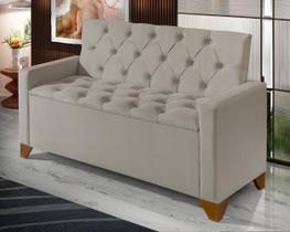 Recamier Baú Califórnia 150 cm Sapateira Quarto Puff Closet Nicho Organizador Cama Decoração Elegante Brinquedo Calçadeira Roupas Enxoval Decoração