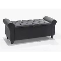 Recamier Baú Divã Paris 90cm P/ Cama Solteiro - LV MÓVEIS