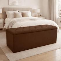 Recamier Bau Estofado Casal King Padrão Anita 195 cm Veludo
