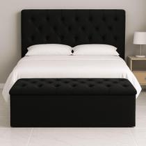 Recamier Bau Estofado Casal Padrão Anita 140 cm Veludo