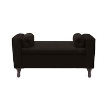 Recamier Baú Félix 120cm Suede Marrom - Bandiera Decor Recamier Baú Félix 120cm Suede Marrom - Bandiera Decor